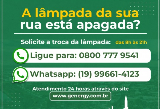 Solicitação de Troca de Lâmpadas na Iluminação Pública